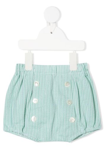 Siola striped button-up shorts - Verde