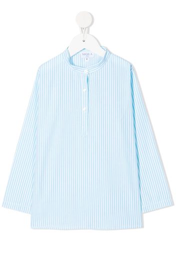 Siola striped button-up shirt - Blu