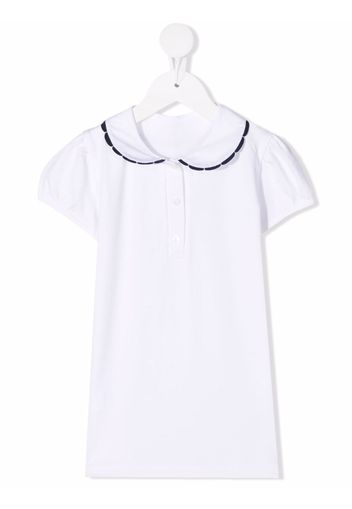 Siola contrast-trim cotton polo shirt - Bianco