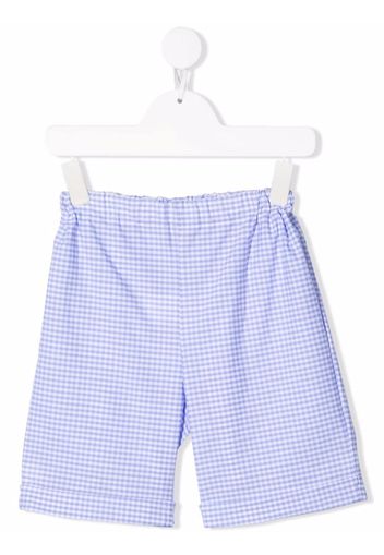 Siola check-print cotton shorts - Blu