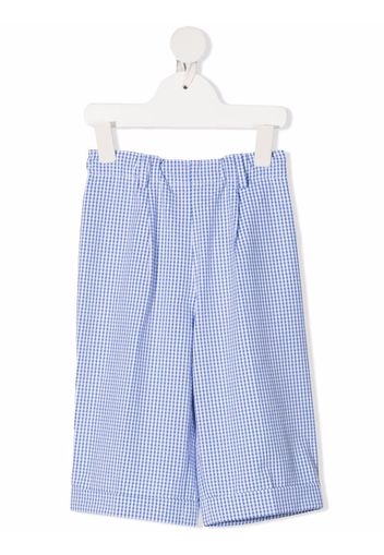 Siola gingham check tailored shorts - Blu