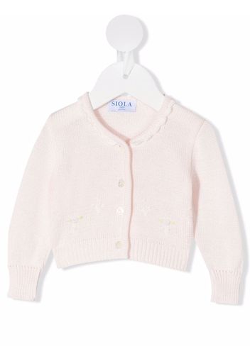 Siola Cardigan Delizia con ricamo - Rosa