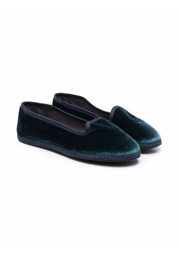 Siola slip-on velvet loafers - Verde