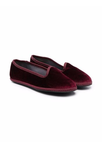 Siola slip-on velvet loafers - Rosso