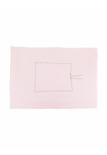 Siola stitch-detail cotton blanket - Rosa