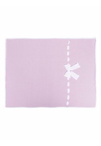 Siola cotton bow-detail blanket - Viola