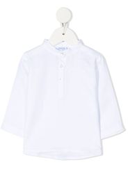 Siola round-neck buttoned shirt - Bianco