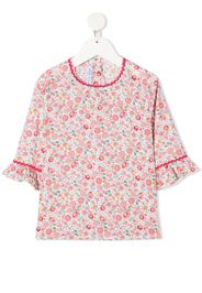 Siola floral-print frill-sleeve top - Rosa