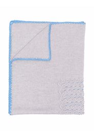 Siola embroidered merino blanket - Grigio