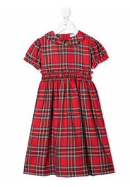 Siola tartan-print tie-fastening dress - Rosso