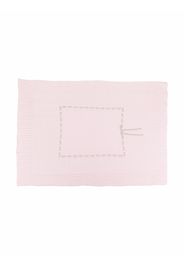 Siola stitch-detail cotton blanket - Rosa