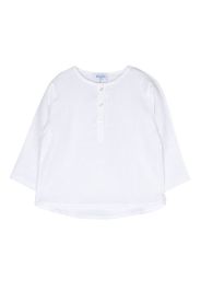 Siola long-sleeved linen top - Bianco