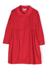 Siola double-breasted pleated dress - Rosso