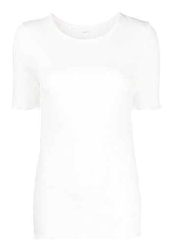 Skall Studio Edie Pointelle Tee - Bianco