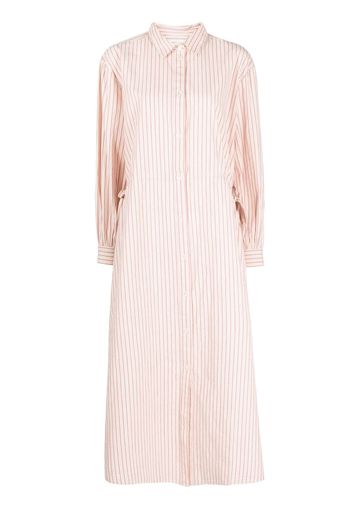 Skall Studio striped long-sleeve shirt dress - Rosa