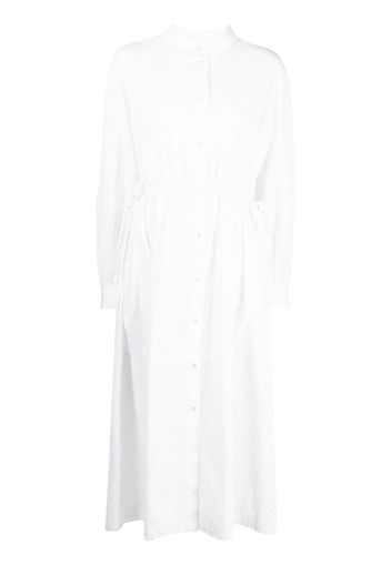 Skall Studio broderie-anglaise long-sleeve midi dress - Bianco