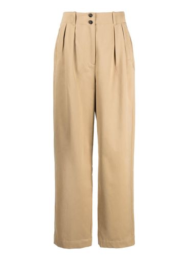 Skall Studio Painter wide-leg cotton trousers - Marrone