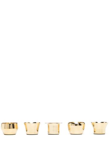 Skultuna set of 5 brass tea-light holders - Oro