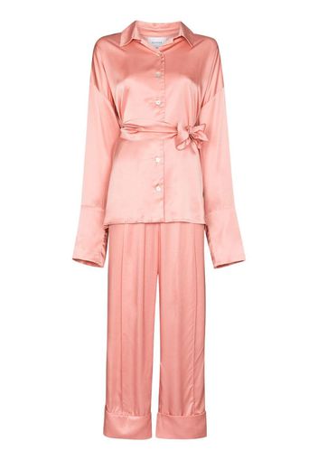 belted satin pyjamas