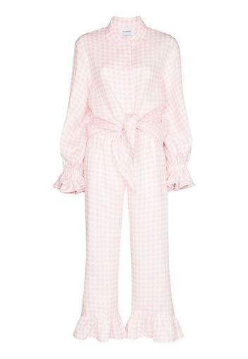 Sleeper Rumba linen lounge suit - Rosa