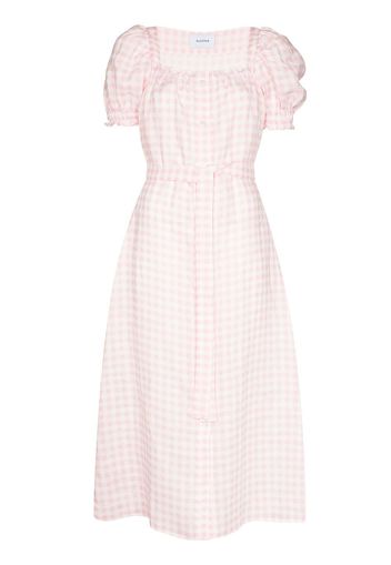 Sleeper Brigitte gingham-check midi dress - Rosa