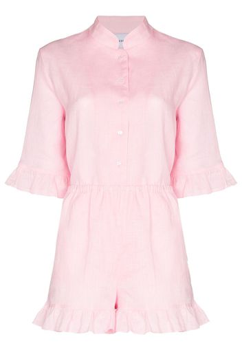 Sleeper ruffle-detail pyjama set - Rosa