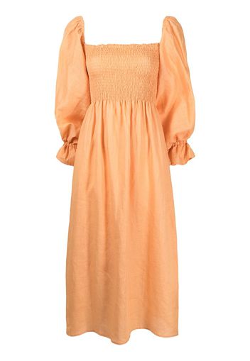 Sleeper Atlanta linen midi dress - Arancione