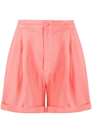 Sleeper pleated high-waisted shorts - Arancione