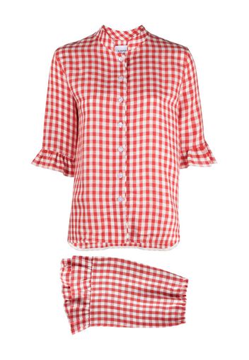 Sleeper check-print lounge suit - Rosso