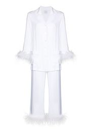 feather trim pyjamas