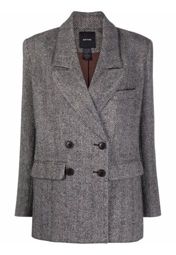 Smythe trailored herringbone coat - Nero