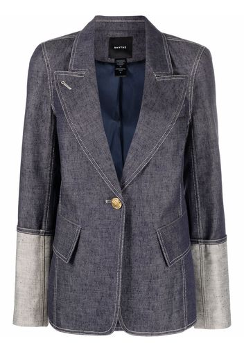 Smythe peak-lapels denim blazer - Blu