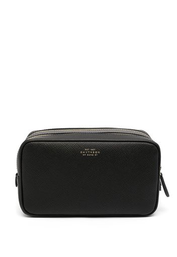 Smythson Trousse da bagno con zip - Nero