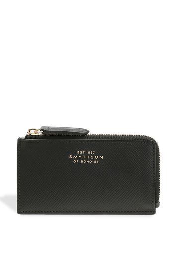 Smythson Panama top-zip coin purse - Nero