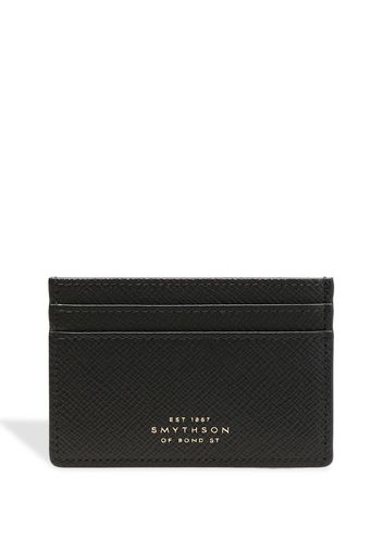 Smythson Panama calfskin card holder - Nero