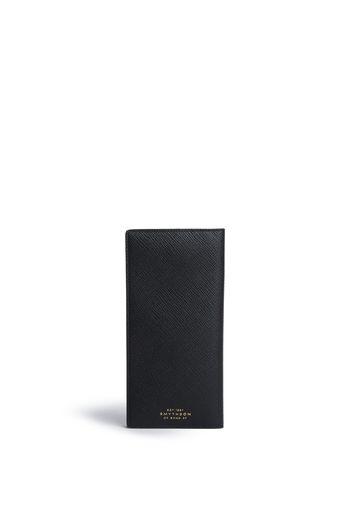 Smythson Panama slim bi-fold leather wallet - Nero