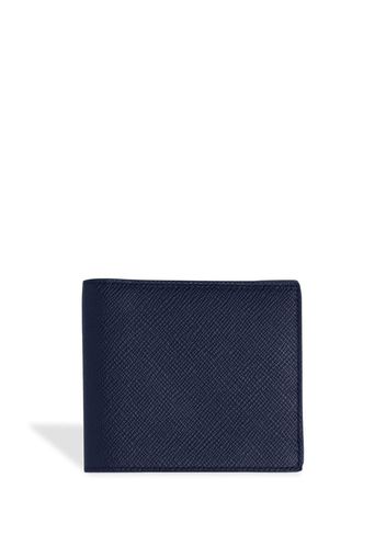 Smythson Panama six-card bi-fold wallet - Blu