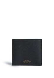 Smythson Panama bi-fold leather wallet - Nero