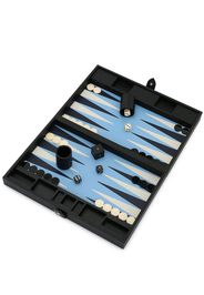 Smythson Panama leather backgammon case - Nero