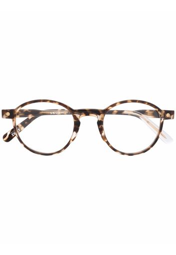 Snob Lillo tortoise clip-on glasses - Marrone