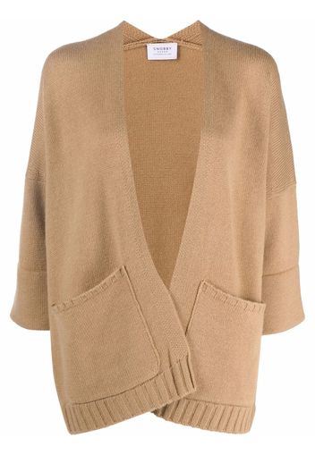 Snobby Sheep draped knitted cardigan - Marrone