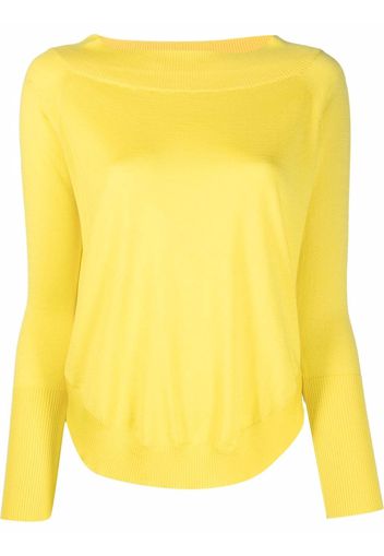 Snobby Sheep ribbed-knit off-shoulder top - Giallo