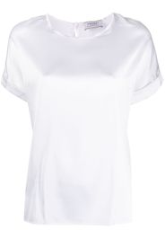 Snobby Sheep short-sleeve silk blouse - Bianco