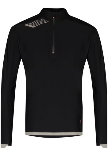 black Elite performance windbreaker running top