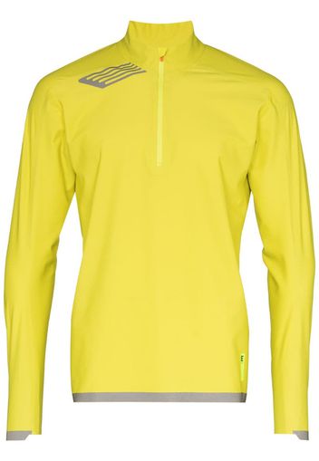 yellow Elite performance windbreaker running top