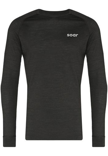 Soar SOAR MRNO SLK BSE LYR SS TEE GRY - Grigio