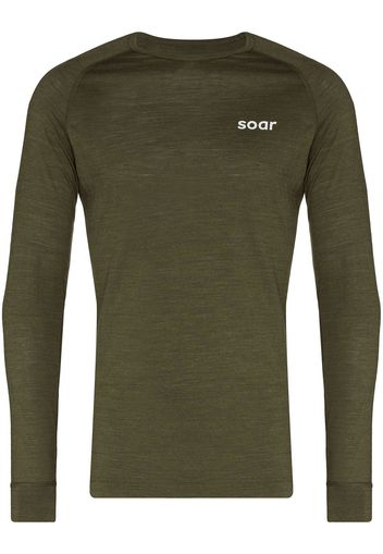 Soar SOAR KHAKI MRNO SLK BSE LYR LS TEE GRN - Verde