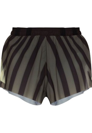 Soar Shorts sportivi a righe - Nero