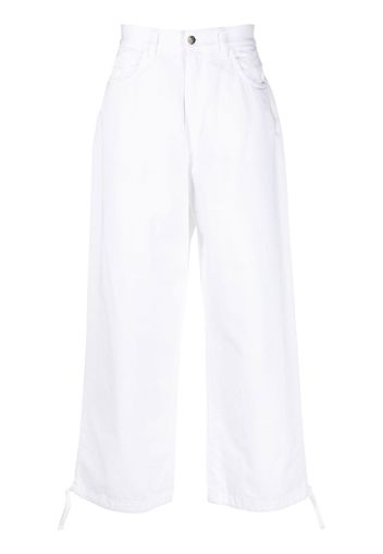 Société Anonyme logo-print wide-leg jeans - Bianco