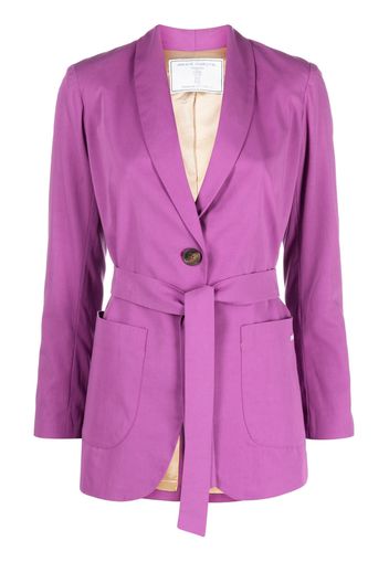 Société Anonyme belted single-breasted cotton blazer - Viola